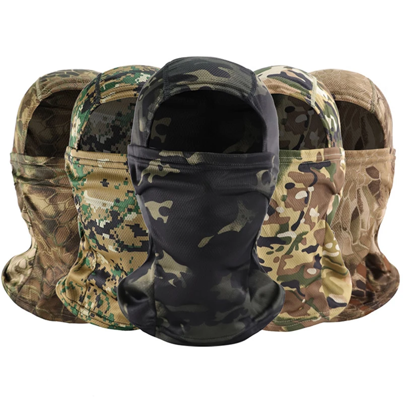 

Тактическая камуфляжная Балаклава, маска на все лицо для военных учений, армейская военная шапка для охоты, езды на велосипеде, армейская бандана Мультикам, снуд на шею