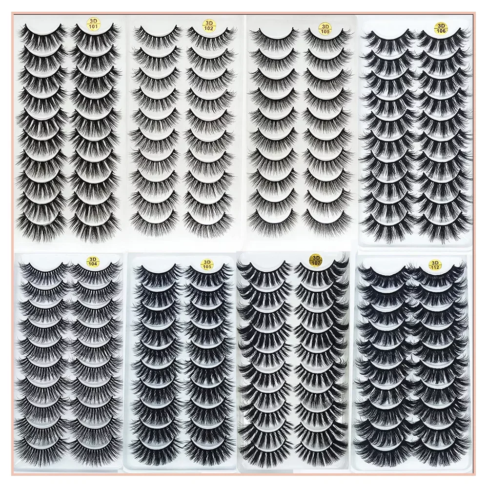 

NEW2023 3D Mink Lashes Natural Eyelashes Dramatic False Eyelashes Faux Cils Makeup Wholesale Eyelash Extension maquiagem New