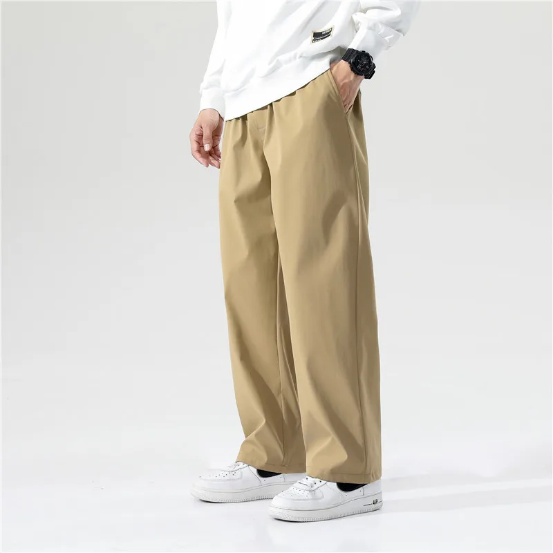 

2022 Autumn Straight Men's Pants Pure Color Loose Casual Korean Version Pants Trend Handsome Versatile Overalls Men Clothes