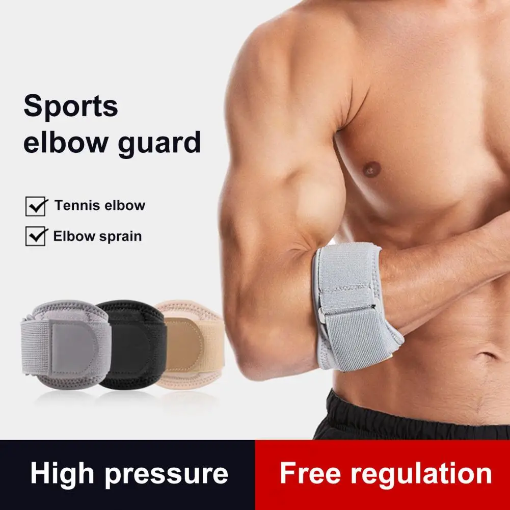 

Compression Elbow Pad Premium Tennis Elbow Brace Adjustable Fastener Tape Shock-absorbing Breathable Compression for Effective