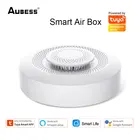 Датчик умного дома Tuya Zigbee, детектор диоксида углерода C02, с датчиком формальдегида и VOC, датчик температуры и влажности