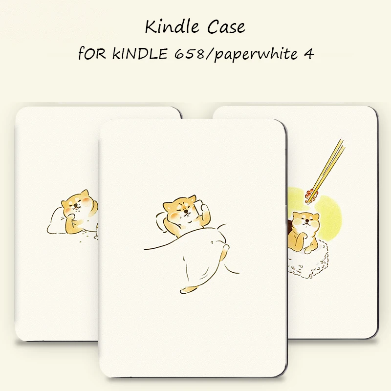 

For Kindle Paperwhite 2018 4 Cover Japanese Style Cute Cartoon Dog for Case Kindle 10th Generation Kindle 4 Etui Funda Capa