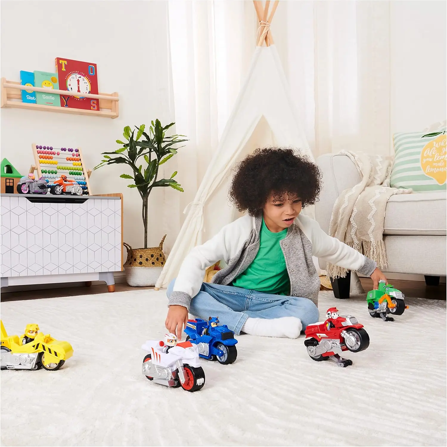 Подлинный Щенячий патруль роскошный мотоцикл с каталкой и игрушечной фигуркой