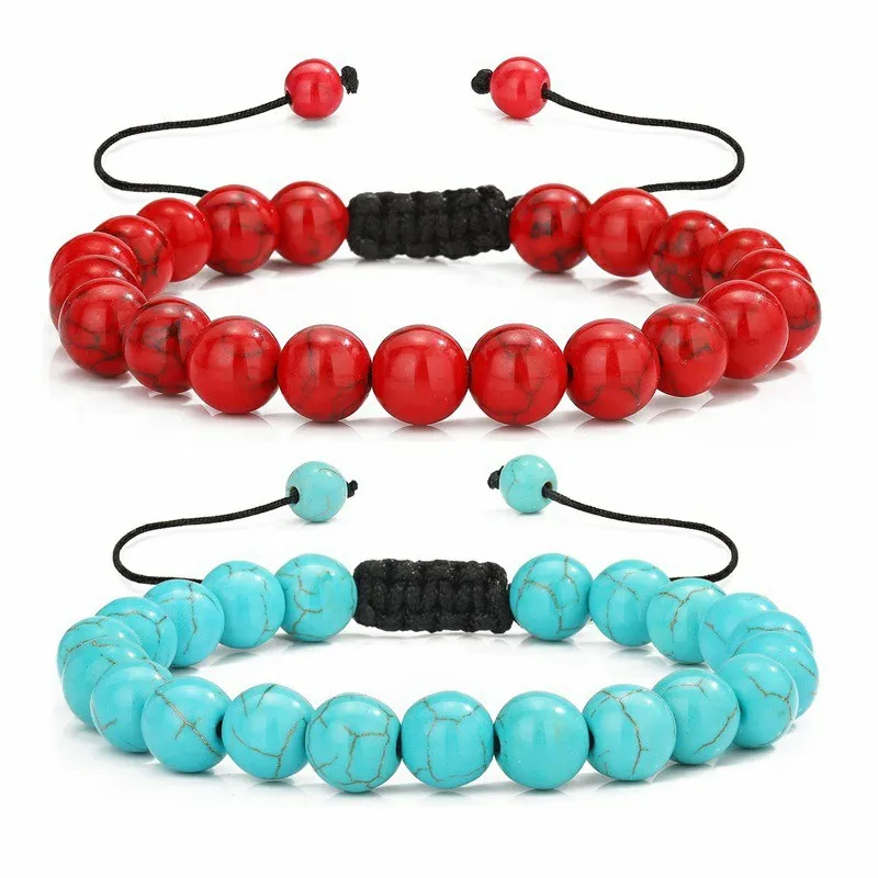 Подарок другу ювелирные изделия винтажный браслет из натурального камня 8 мм