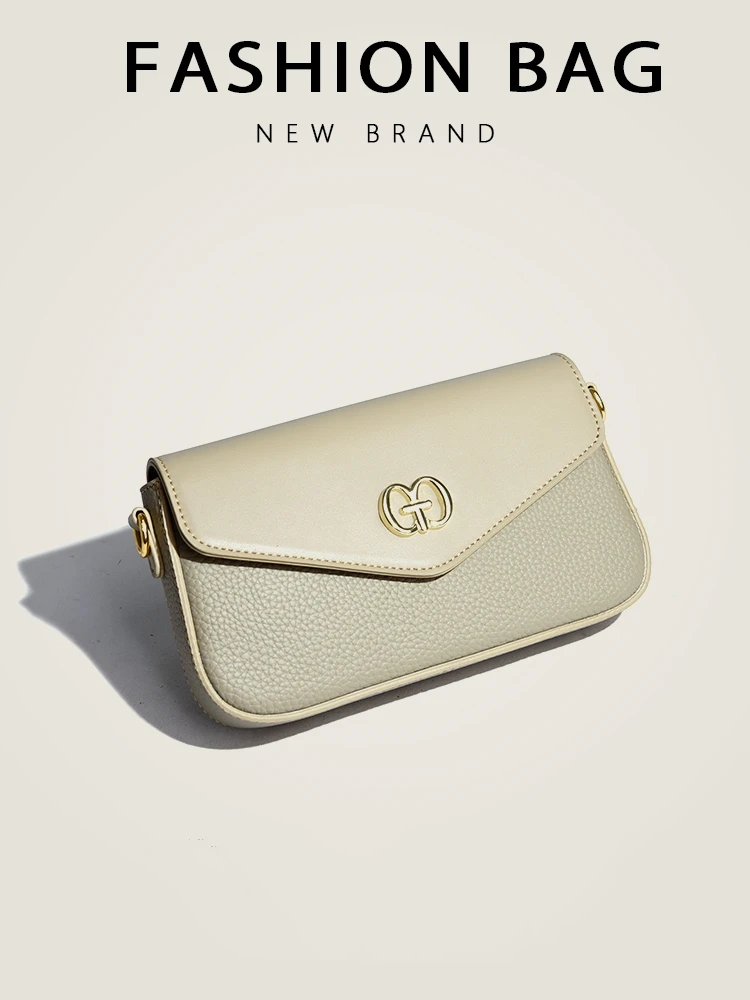 

New Trendy Saddle Shoulder Bag Women Leather Crossbody Bag Simple Solid Color Flap Messenger Bag Luxury Designer Handbags Wallet