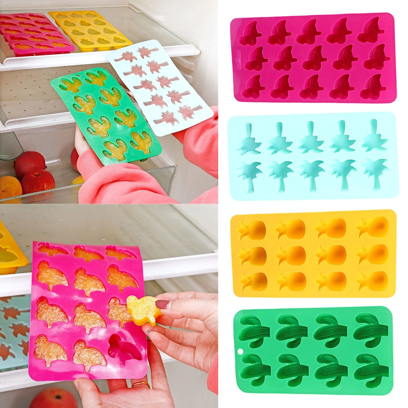 Cactus Ice Cube Tray Food Grade Silicone For Chocolate Candy Cookie Fondant Mini Soap Baking Bath Bomb Candle Baseball Glass