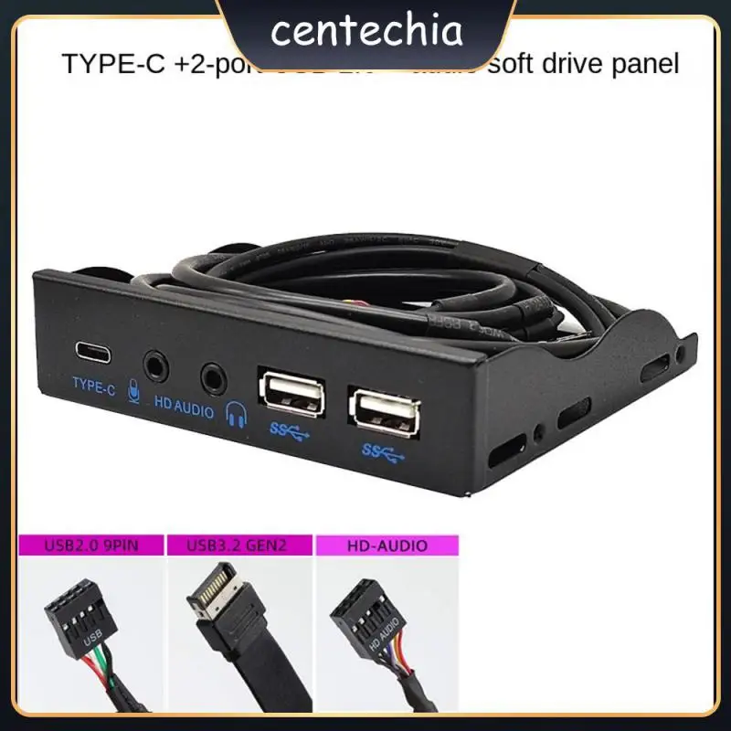 

High Precision Floppy Drive Front Panel High Fidelity Audio Strong Stability Usb3.2 Floppy Drive Anti-jamming Anti-rust Black