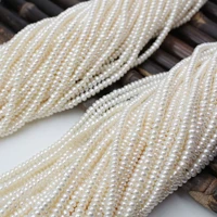 hot selling 3 4mm strong light natural freshwater flat bead pearl diy loose bead semi finished jewelry handmade material