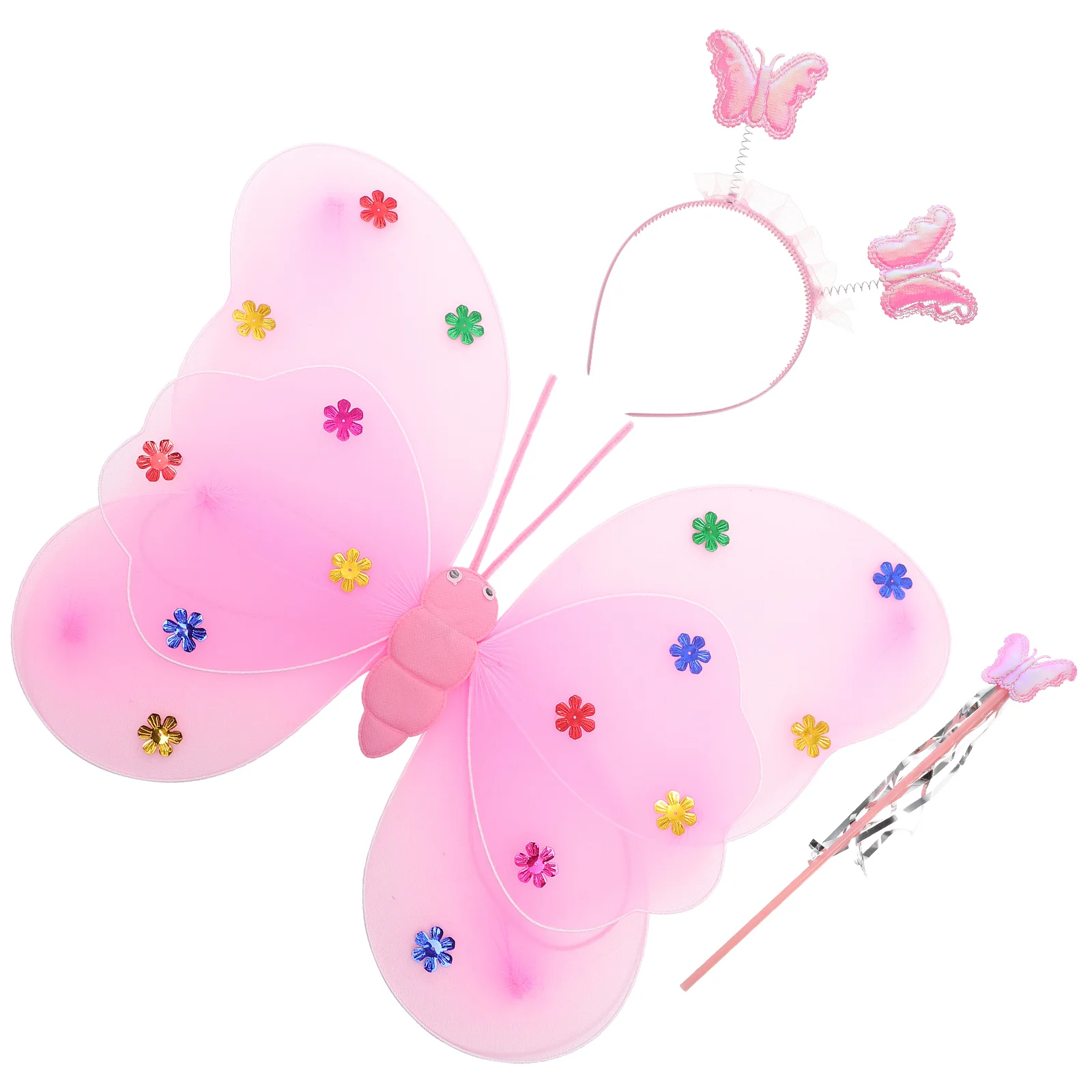 Комплект феи для девочек из 3 предметов двухслойная повязка на голову с крыльями