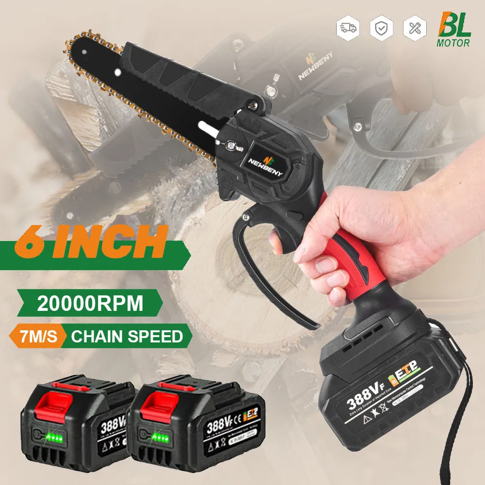 

3000W 6 Inch Mini Brushless Electric Pruning Saw Cordless Woodworking Garden Fruit Tree Cutting Tools For Makita 18V Battery
