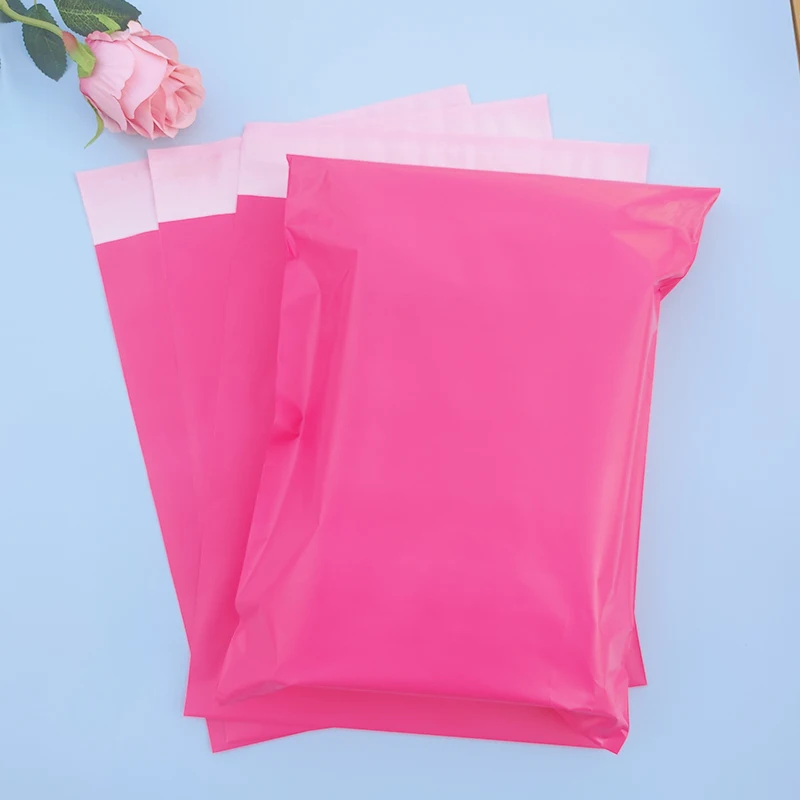 100 шт., розовые самоклеящиеся почтовые пакеты