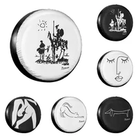 pablo picasso spare tire cover case bag pouch dust proof don quixote wheel covers for jeep hummer