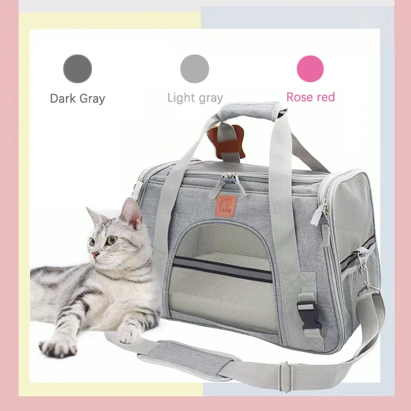 Cat Carrier Bags Small Dog Cat Backpack Window Mesh Pet Transporter Carrying Bag Airline Approved Soft Sided Backpack For Cats