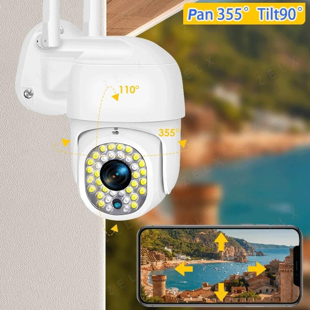 

5MP IP Camera WiFi 3MP Video Surveillance Security Camera Outdoor CCTV Wireless 1080P 4X Digital Zoom Motion Detection Alexa P2P