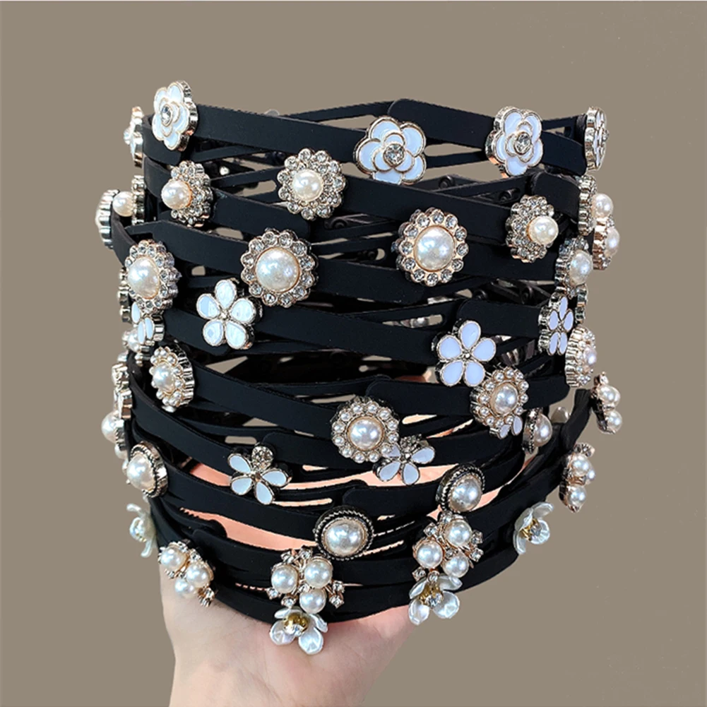 

Korean Shiny Rhinestone Headband for Women Hairband Lady Elegant Bands Crystal Hair Hoop Fashion Folding Hair Accessories