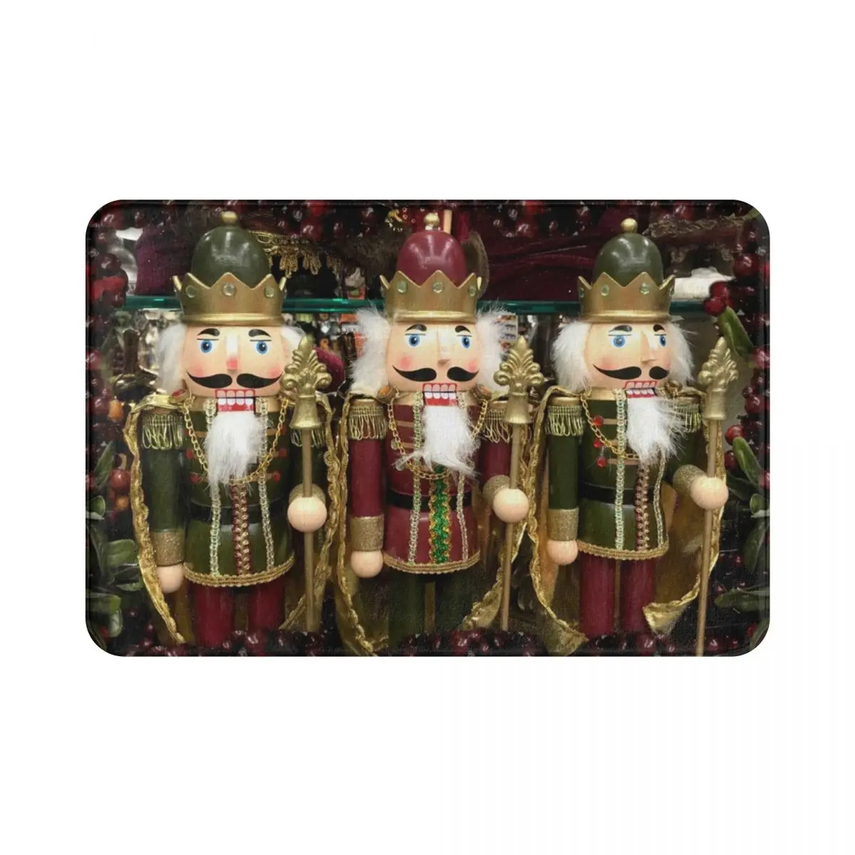 

Christmas Nutcracker Polyester Doormat Rug carpet Mat Footpad Anti-slip Antiwear Corridor Kitchen Bedroom balcony toilet 40*60cm