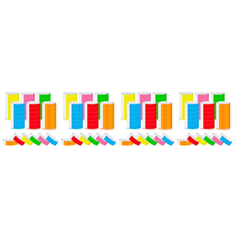 

2400Pcs Waterproof Hand Bands Neon Wrist Bands For Events Concert Wristbands Adhesive Wristbands For Party