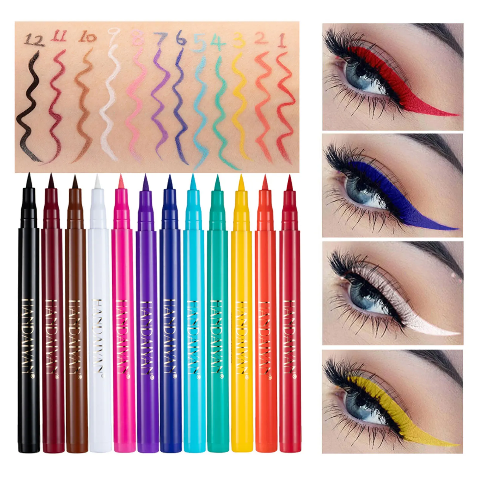 

HEALLOR Matte Liquid Eyeliner Pencil Long Lasting Waterproof Easy To Wear High Pigment Eye Liner Pen Eyes Beauty Makeup Tools