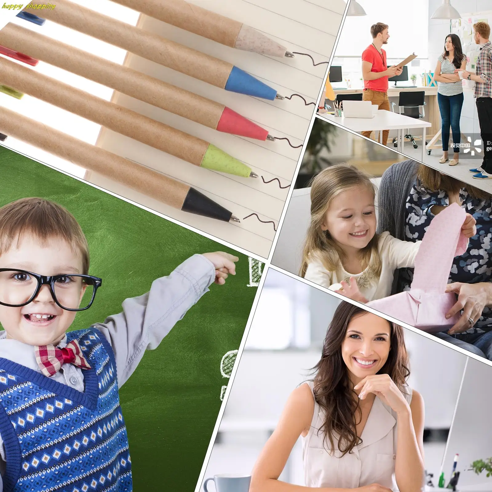 

Шариковая ручка из крафт-бумаги, экологически безопасный материал для пшеничной соломы