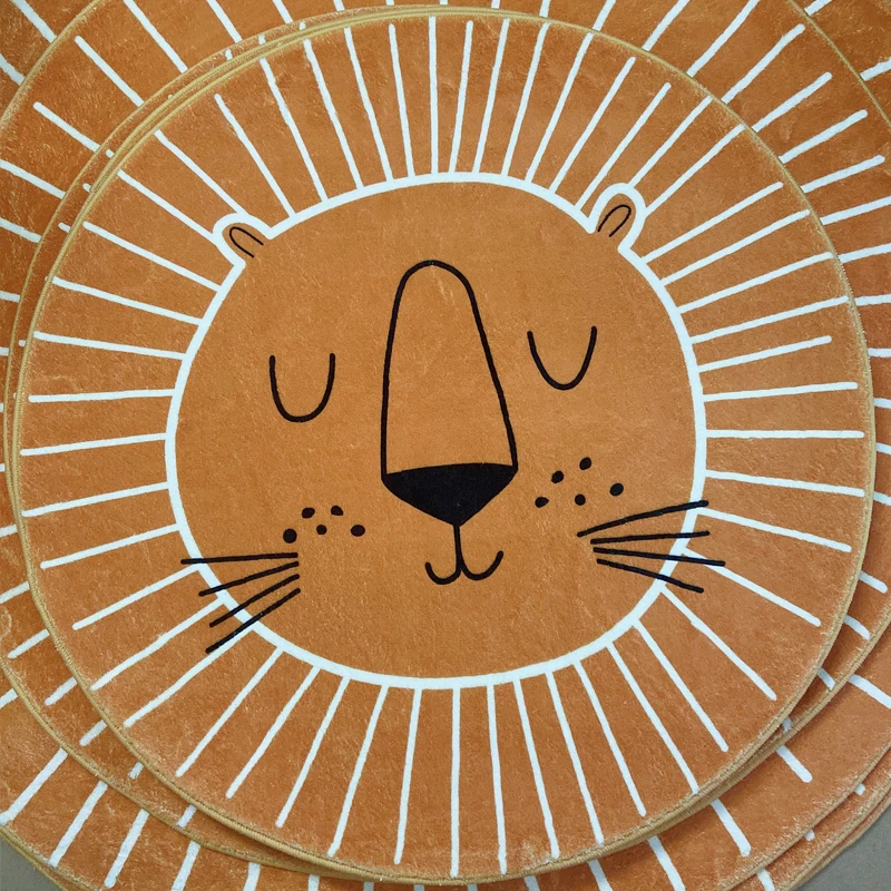 Круглый ковер в скандинавском стиле украшение для детской комнаты милый игровой