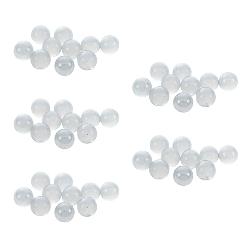 

50 Pcs Marbles 16Mm Glass Marbles Knicker Glass Balls Decoration Color Nuggets Toy Transparent