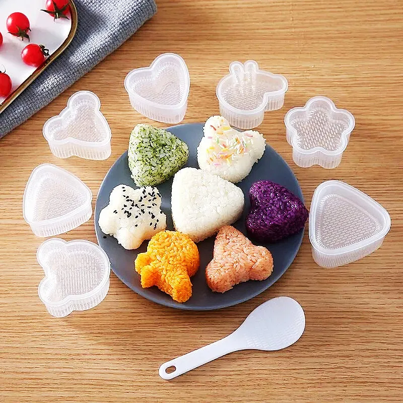 

Cartoon Shape Rice Ball SetJapanese DIY Tools Sushi Roll Sushi Mold Rice Ball Rice Ball Bento Press Mold Kitchen Accessories
