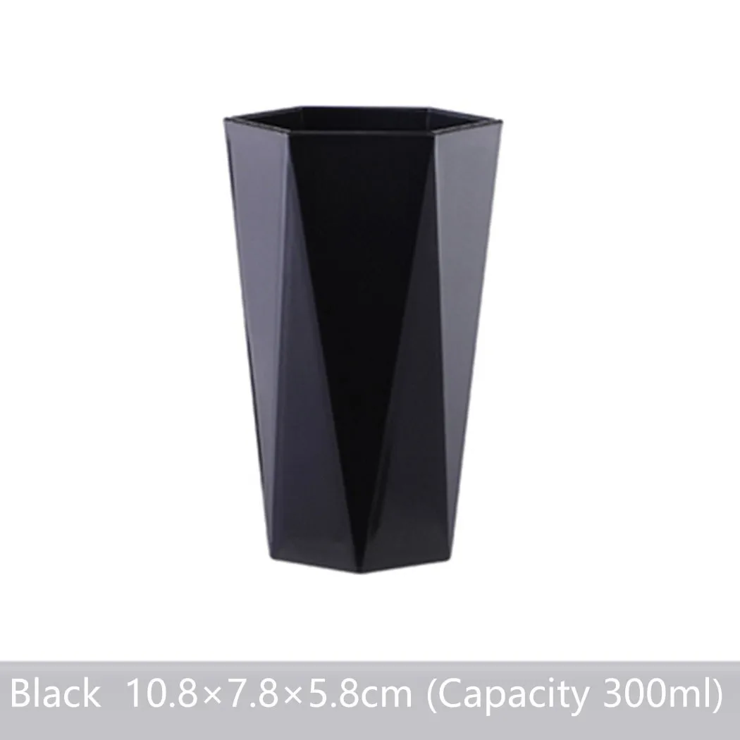 

Nordic Plastic Cup Toothbrush Holder Washing Drinking Home Bathroom Tooth Mug Diamond-shaped Cup Кружка
