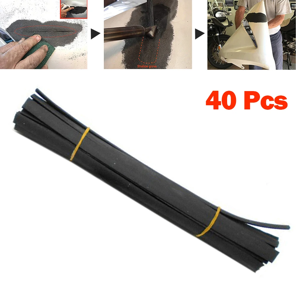 40pcs/set  230*10mm 2.5mm Plastic Welding Rods For TPO TEO PP PE ABS Bumper Kayak Repairs Welding Tools Accessories