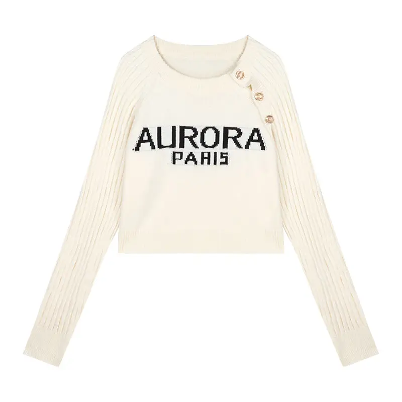 Зимний сладкий вязаный новый комплект из двух предметов женский теплый пуловер