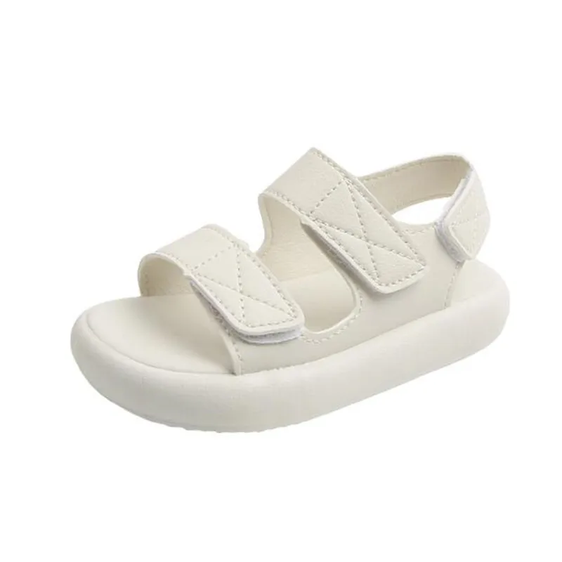 Baby Toddler sandals beach shoes solid color soft bottom summer new leather children's casual sport shoes boys and girls sandals