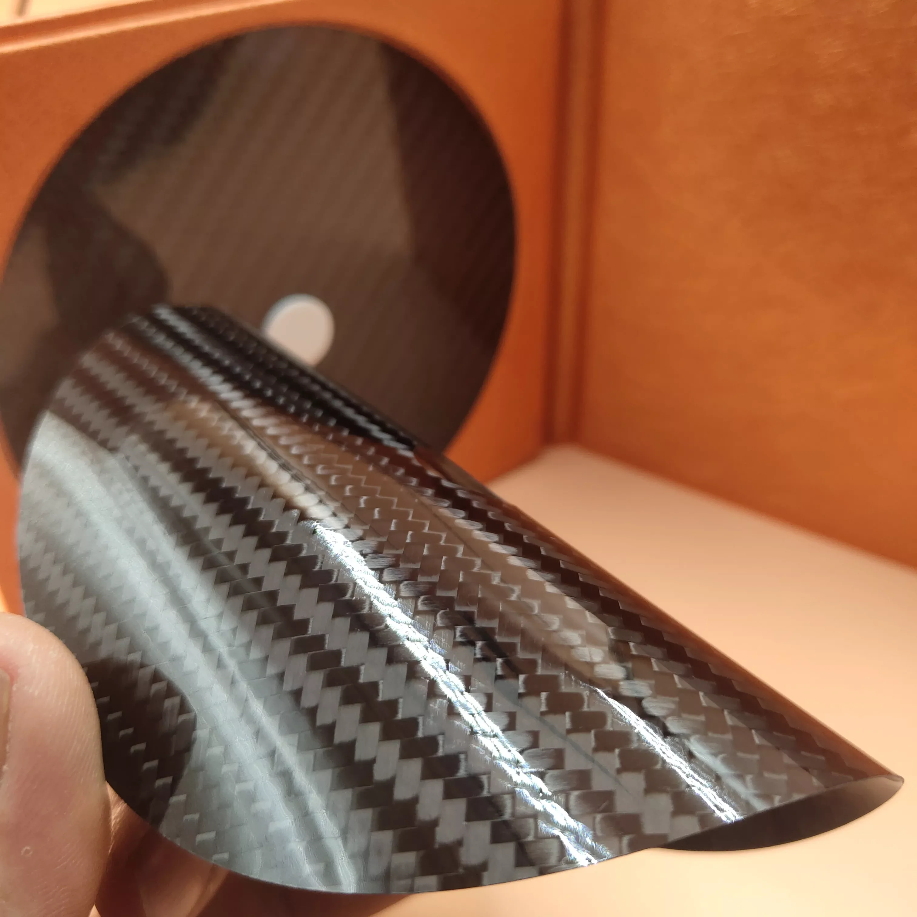 

High end Carbon Fiber Black CD Companion Tuning Gasket Shock Absorber VCD Pad Disc Pressing Disc Hi-Fi Grade Accessories