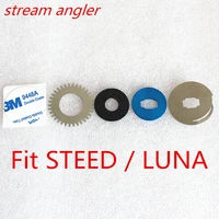 steed luna reels drag clicker accessories brake sound plates stainless steel and carbon fiber double sided adhesive fixed