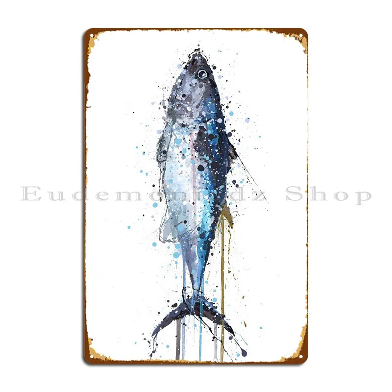 Металлический плакат для морепродуктов, тунца, табличка, Постер для гостиной, настенная пещера, изготовление на заказ, создание оловянного знака, плакат