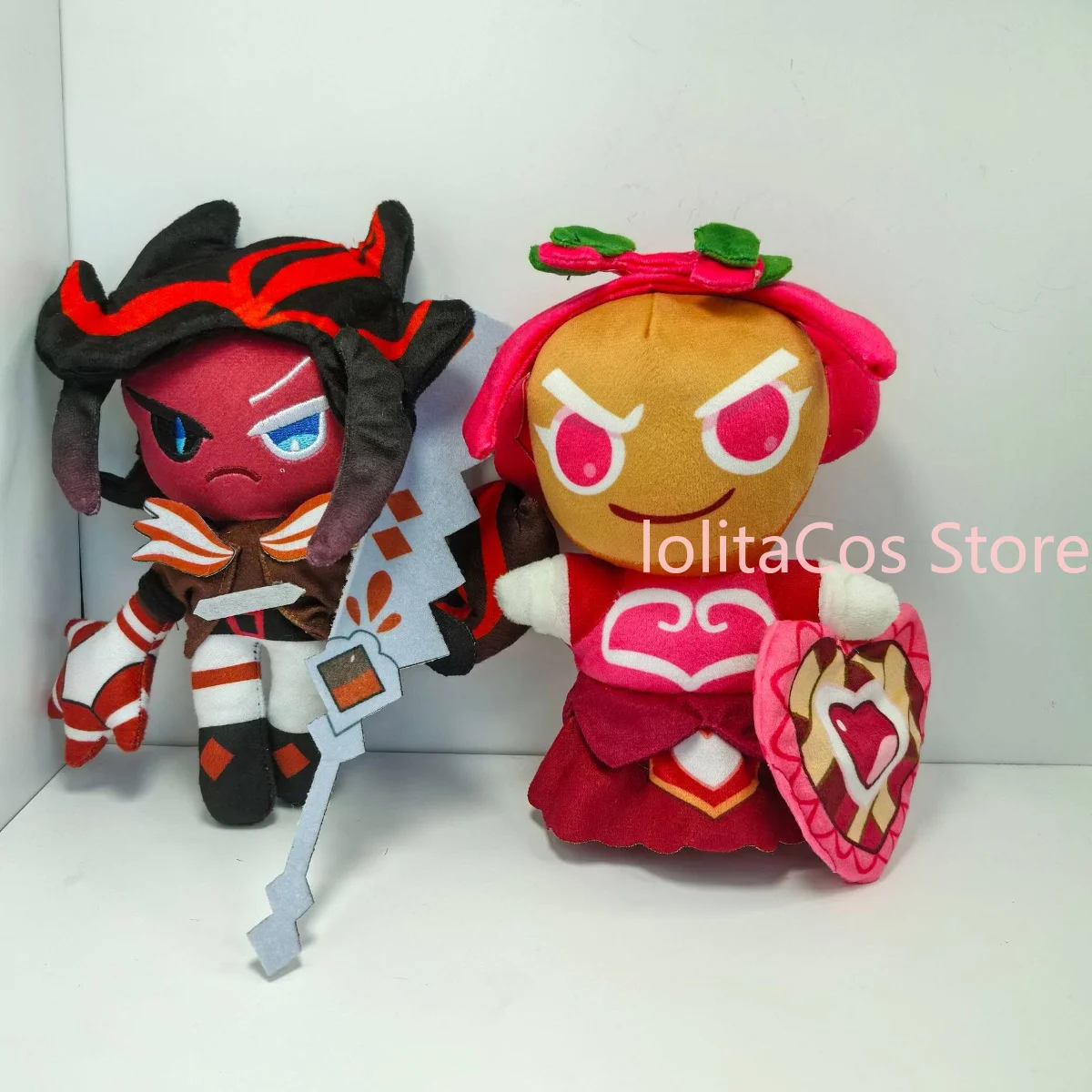 Фото Плюшевая кукла Cookie Run: Kingdom Red Velvet Cookie Hollyberry Cookie, 25 см, в стиле каваи, аниме, мягкая игрушка, подарок на день рождения, Рождество №2