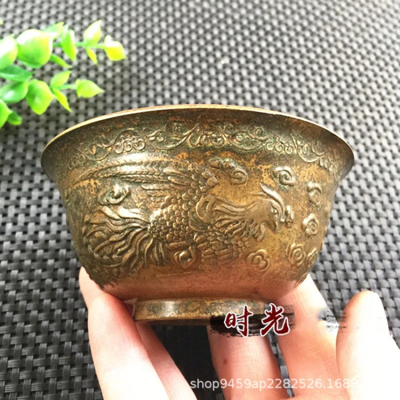 Старинная бронзовая разнообразная коллекция старинная чаша Qianlong Королевского