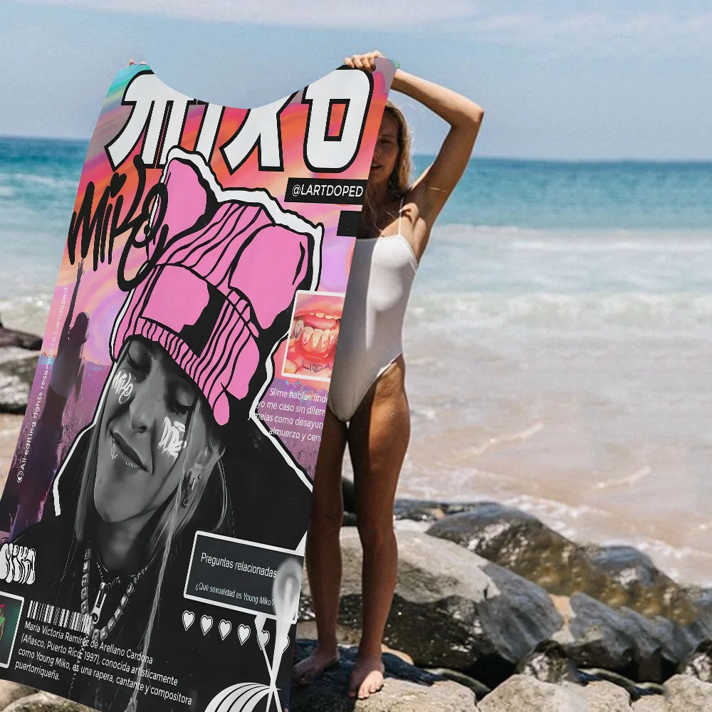 Пляжное полотенце с героями мультфильмов Singer Young Miko милое кавайное декоративное