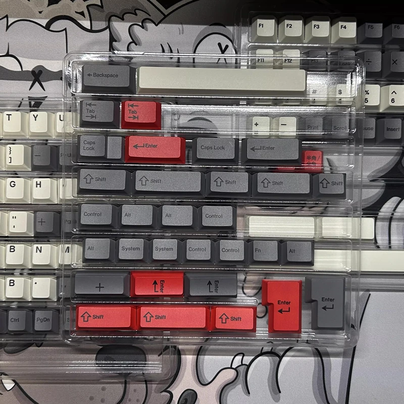 Фото 1 комплект кейкапов GMK Beta PBT с 5-сторонней сублимационной печатью, профиль Cherry, светонепроницаемые, для Alice Double B Split, с 7U пробелом №2