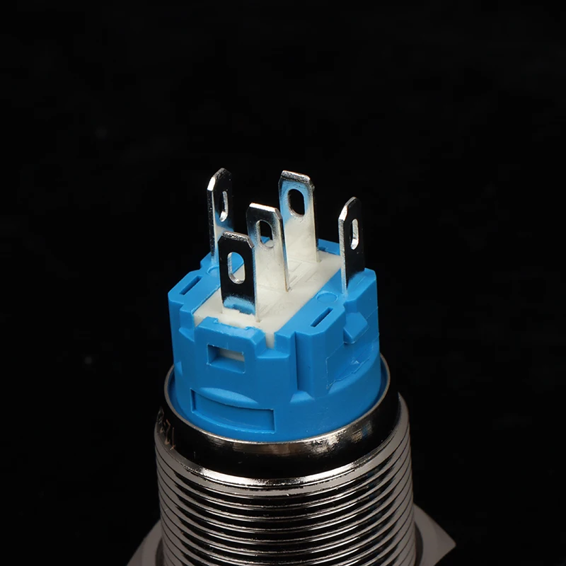 Металлическая кнопка с лампой 19 мм водонепроницаемая автоматический сброс