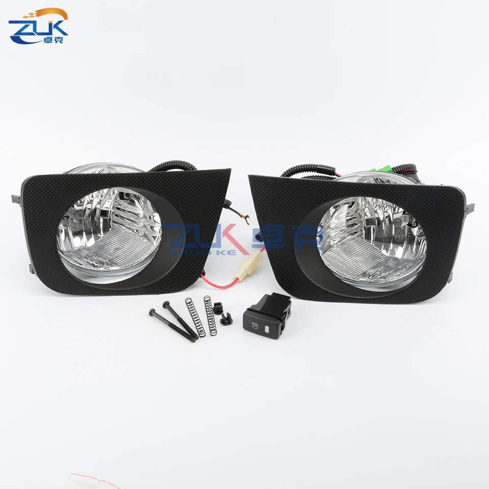 ZUK Additional Front Fog Lamp Set For Toyota 4 Runner Hilux Surf 2005-2009 Anti-Fog Reflector Light With Wires Harness Switch |