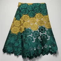 new design african lace fabric 2022 high quality water soluble guipure cord lace fabric for wedding party sewing 1966