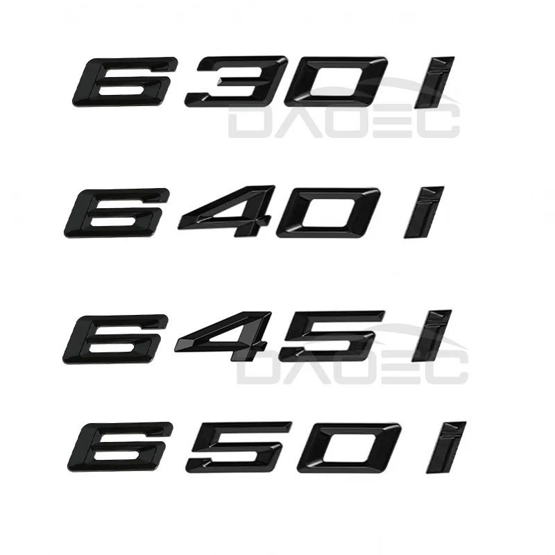 

Car ABS Trunk Word Letters Logo Badge Emblem Styling Decals Sticker For BMW 6 Series 630i 640i 645i 650i E63 E64 F06 F12 F13 G32