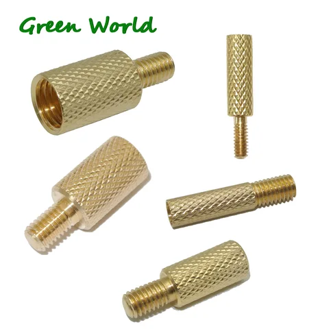 Green World 1 шт./лот, многомодельный адаптер из твердой латуни, адаптеры для фитинга стержня для чистки пистолета