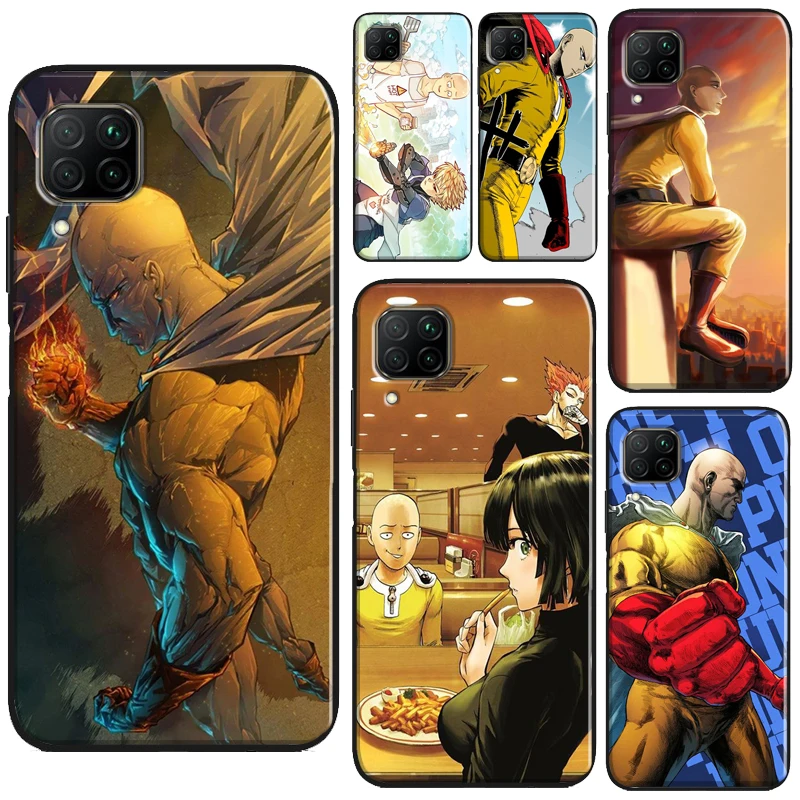 Аниме чехол для телефона One Punch Man для Huawei P40 Lite P20 P30 Pro Nova 5T P Smart Z 2019 2021 Honor 50 10i 8X 9X
