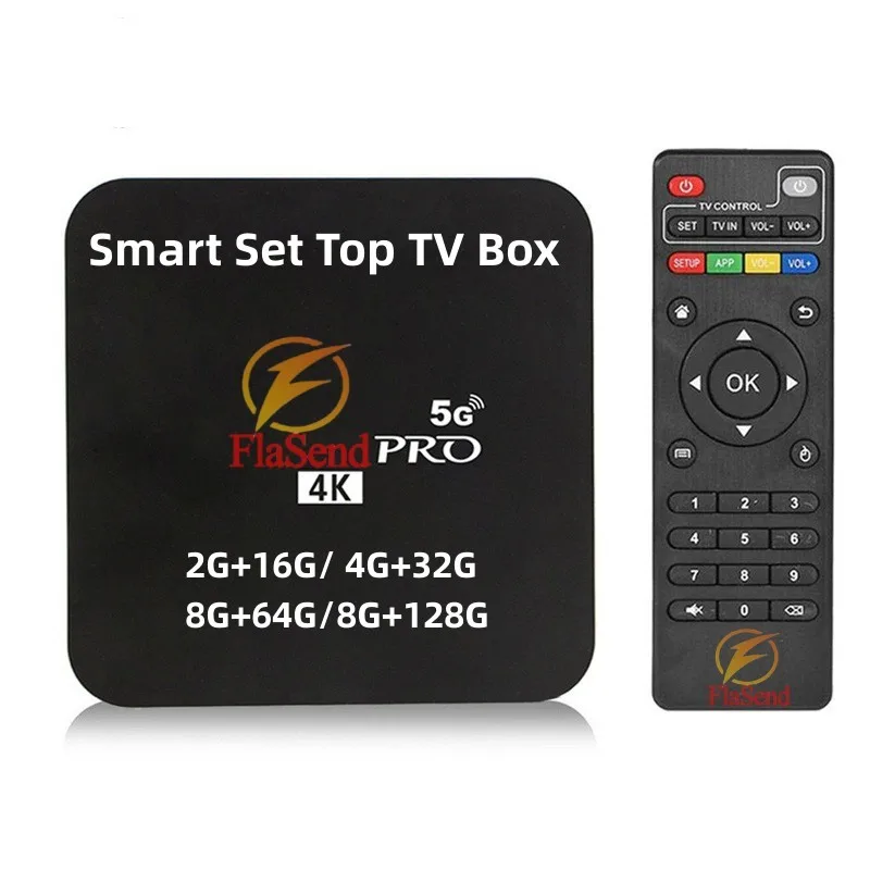 Mooleboo Pro 16G/ 32G/ 64G/ 128G 4K 5G WiFi Internet Permanent Free TV Channels S905L Smart Android 7.1 Set Top TV Box