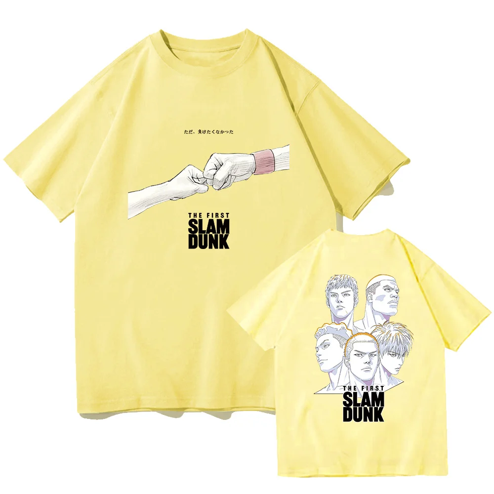 

Хлопковые высококачественные футболки Slam Dunk европейского размера, японские мужские футболки, забавная комиксная мужская одежда Манга