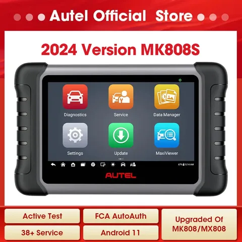 Autel MaxiCOM MK808 MK808S OBD2 сканер Automotivo автомобильный диагностический инструмент OBD 2 сканер активный тест-код считыватель ключей кодирующий инструмент