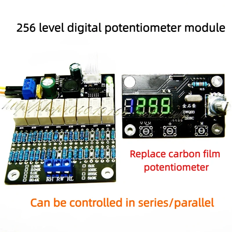 

Модуль цифрового потенциометра 256 шагов 1k 2 5 10 20 50 100 250 500K Многопозиционное многоуровневое соединение