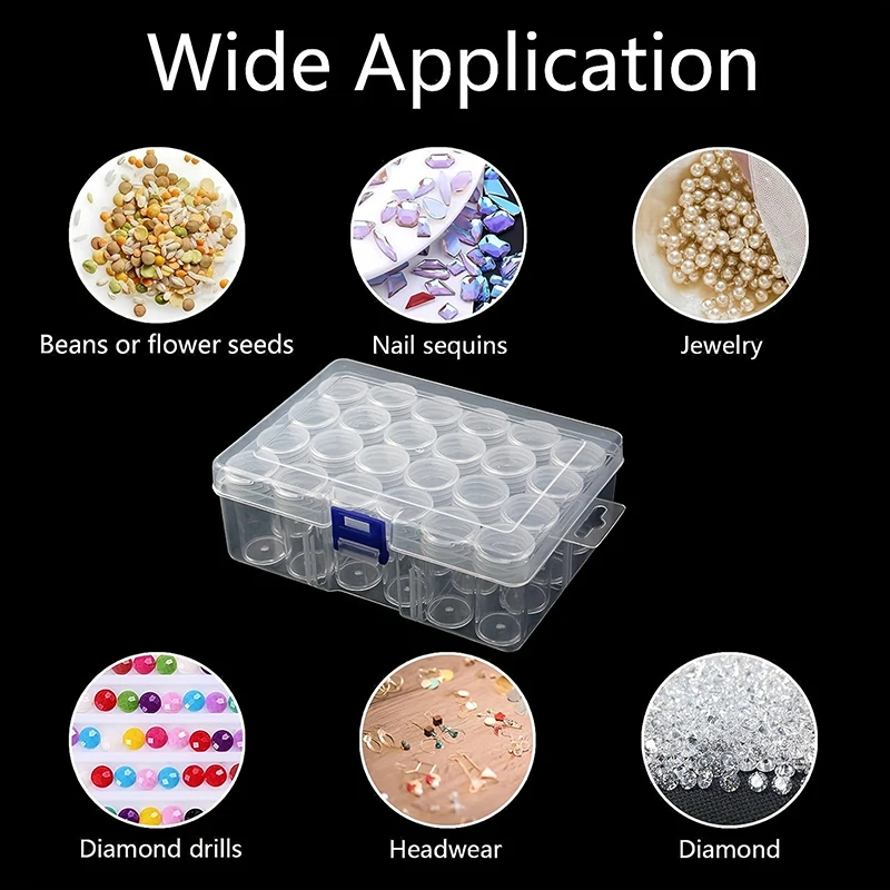 Пластиковая коробка для хранения с 24 сетками DIY алмазной живописи аксессуары