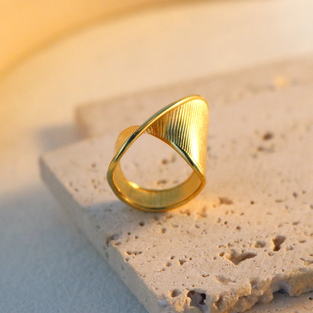 ZMfashion полосатое кольцо из нержавеющей стали для мужчин и женщин нишевые