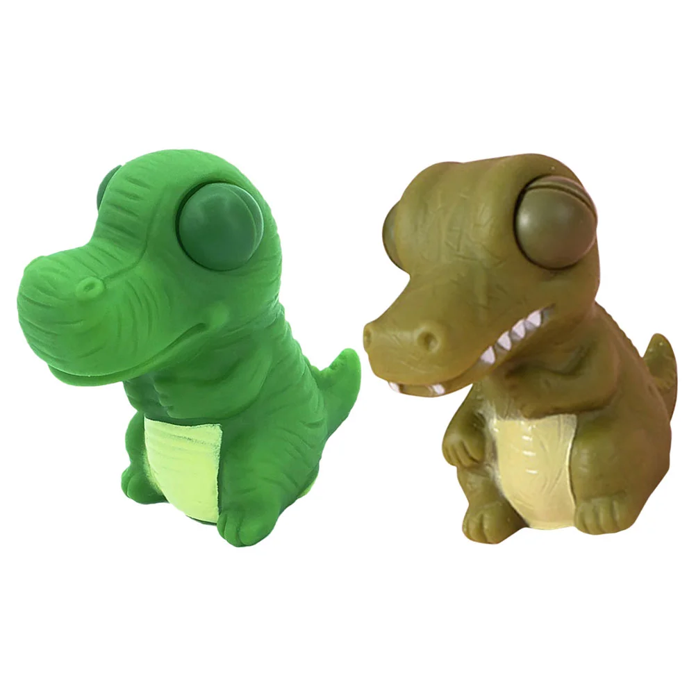 

2 Pcs Unzip Dinosaur Toys Fidget Stress Vent Mini Animals Office Squeeze Squeezing Kids Reliever Funny Stretchy Antistress